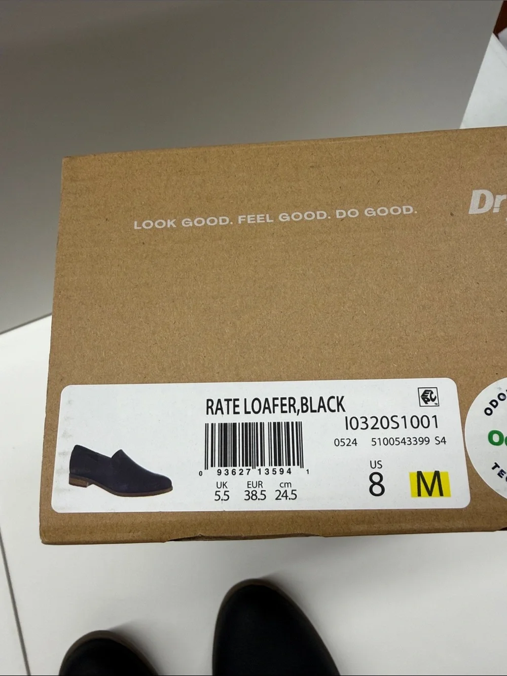 NEW Dr. Scholl's Black Slip-On Leather Loafers Women’s Size 8